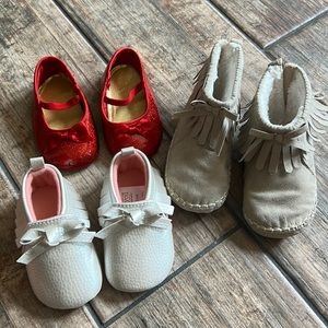 3 pairs - baby girl shoes